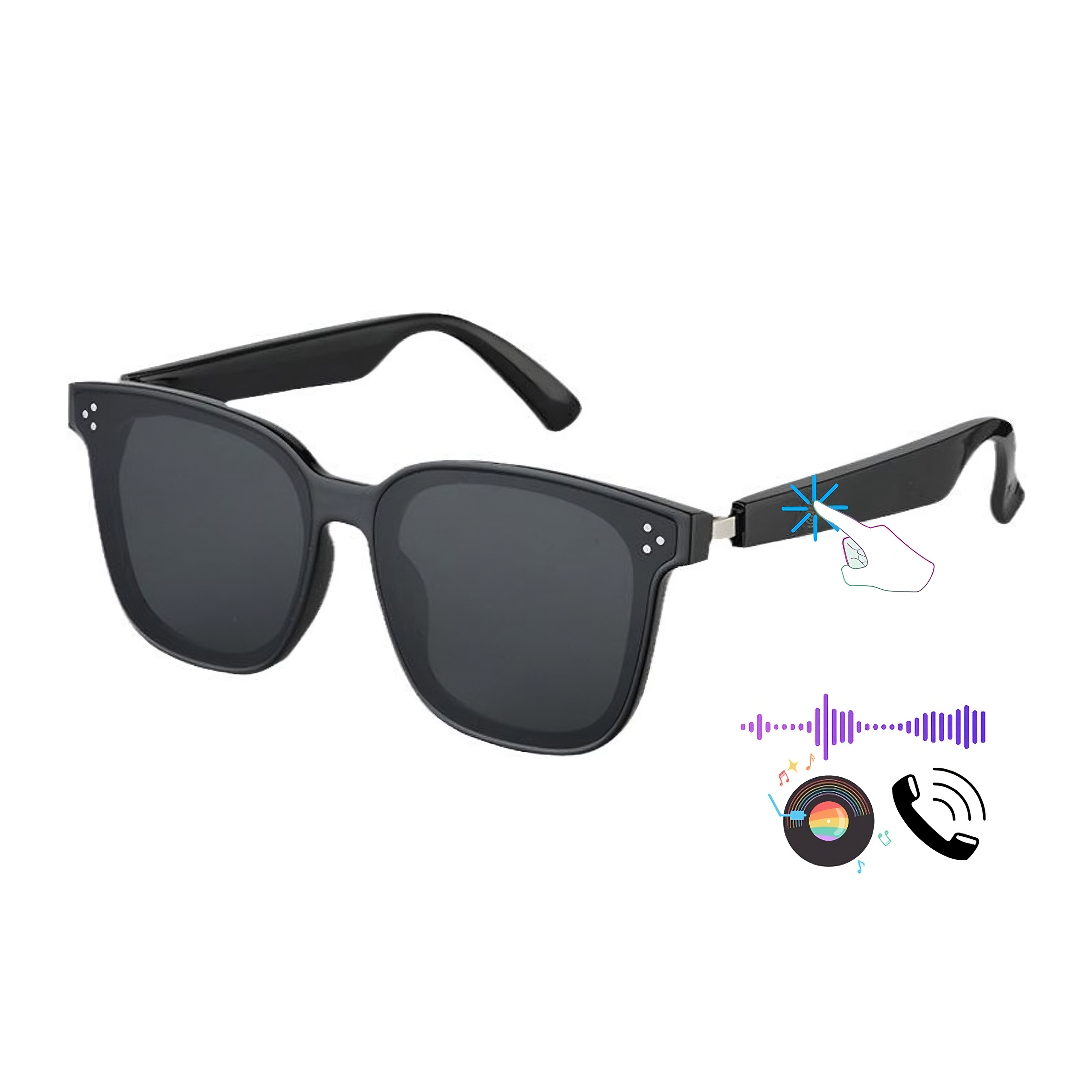 Smart Bluetooth Sun Glasses, Hands-Free Calls & Audio